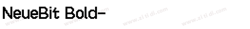 NeueBit Bold字体转换